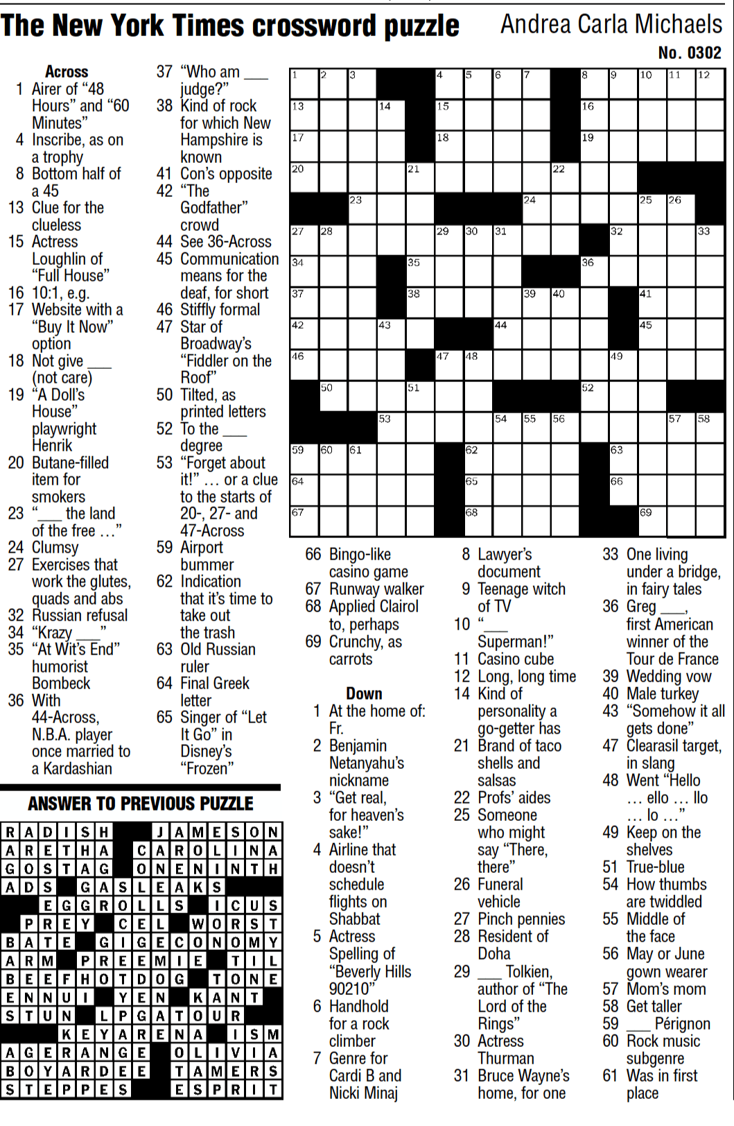 New York Times Crossword Puzzle Calendar Printable And Enjoyable Learning