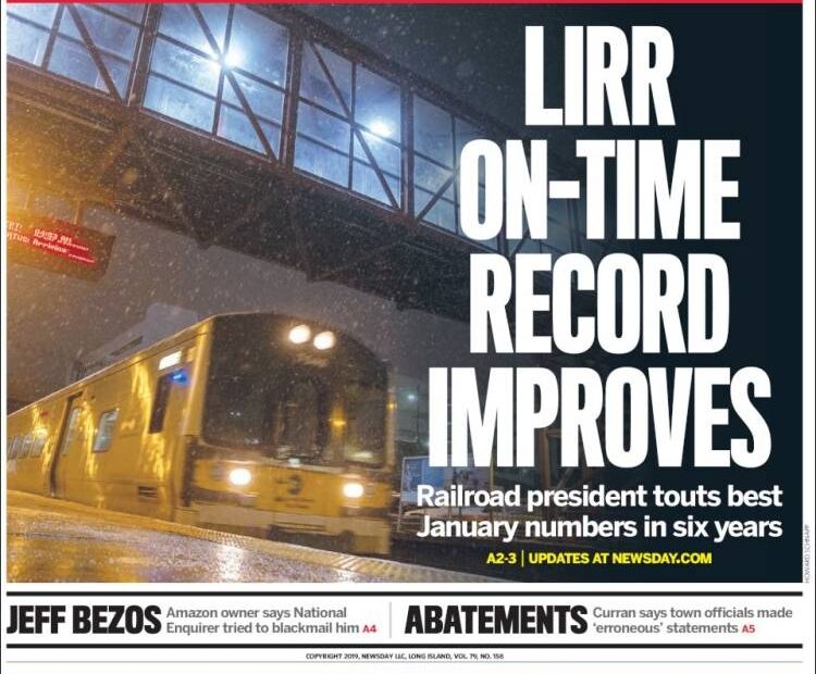 Newspaper Newsday USA Newspapers In USA Friday 39 s Edition February