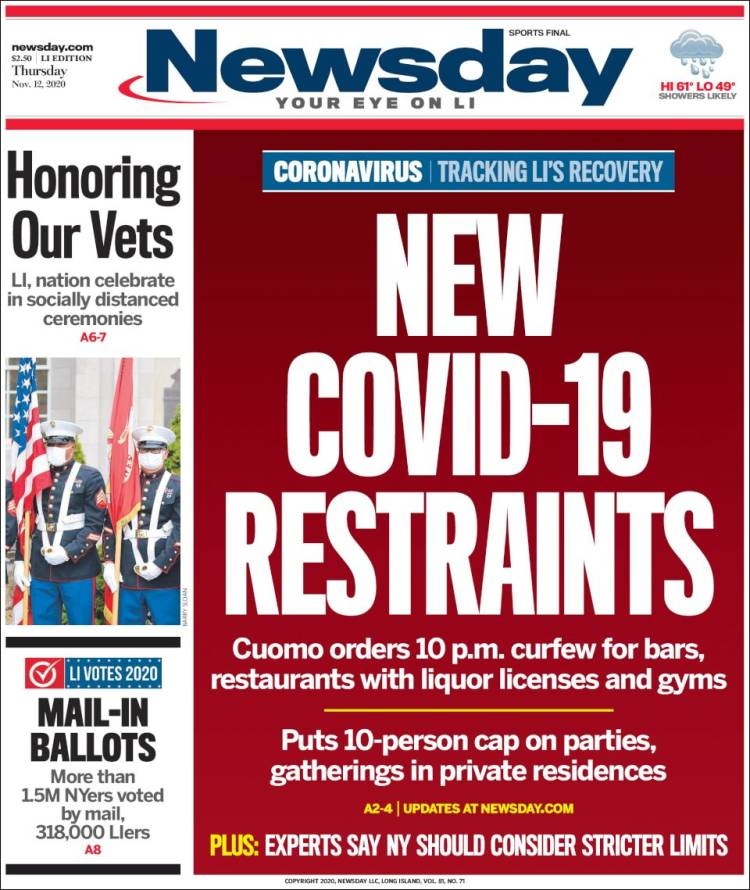 Newspaper Newsday USA Newspapers In USA Today 39 s Press Covers  Newspaper Newsday USA Newspapers In USA Today 39 s Press Covers