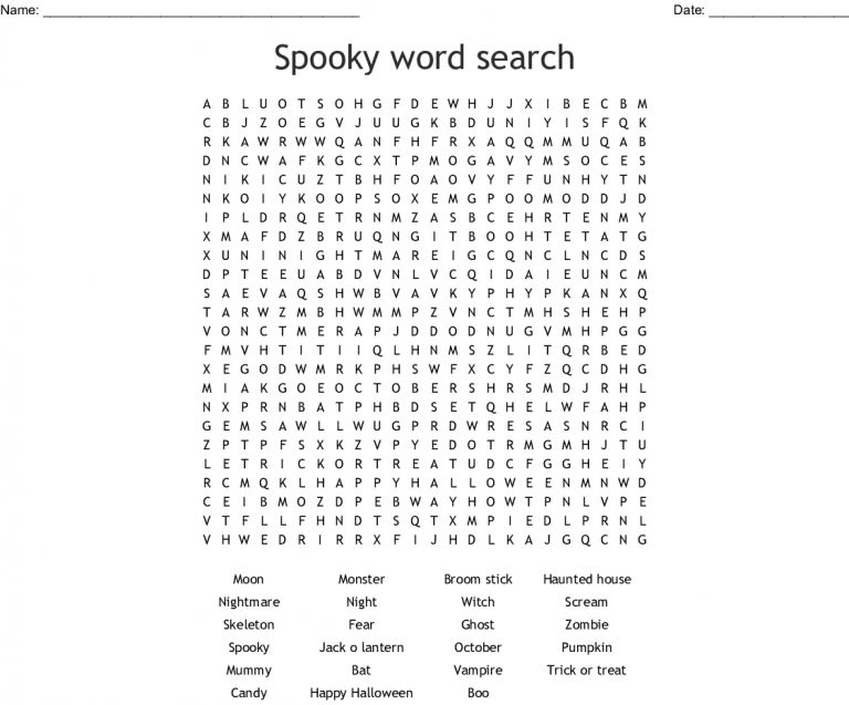 October Word Search Wordmint Word Search Printable