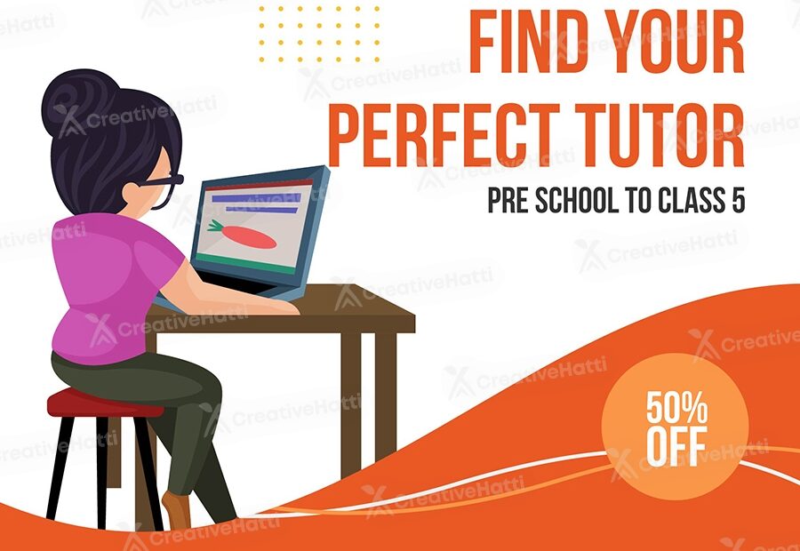 Online Education Tutor Banner Template Poster