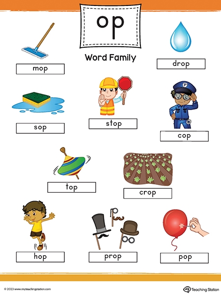 OP Word Family Image Poster Printable PDF MyTeachingStation