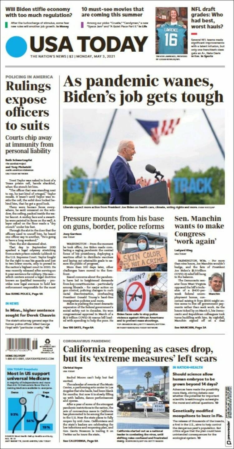 Peri dico USA Today USA Peri dicos De USA Toda La Prensa De Hoy 