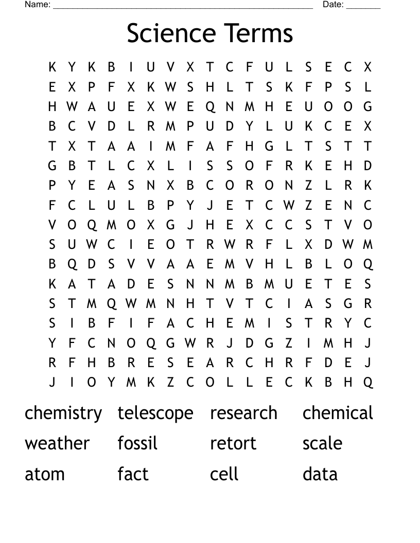 Physical Science Word Search Printable Word Search Maker Physical Science Word Search Printable Word Search Maker
