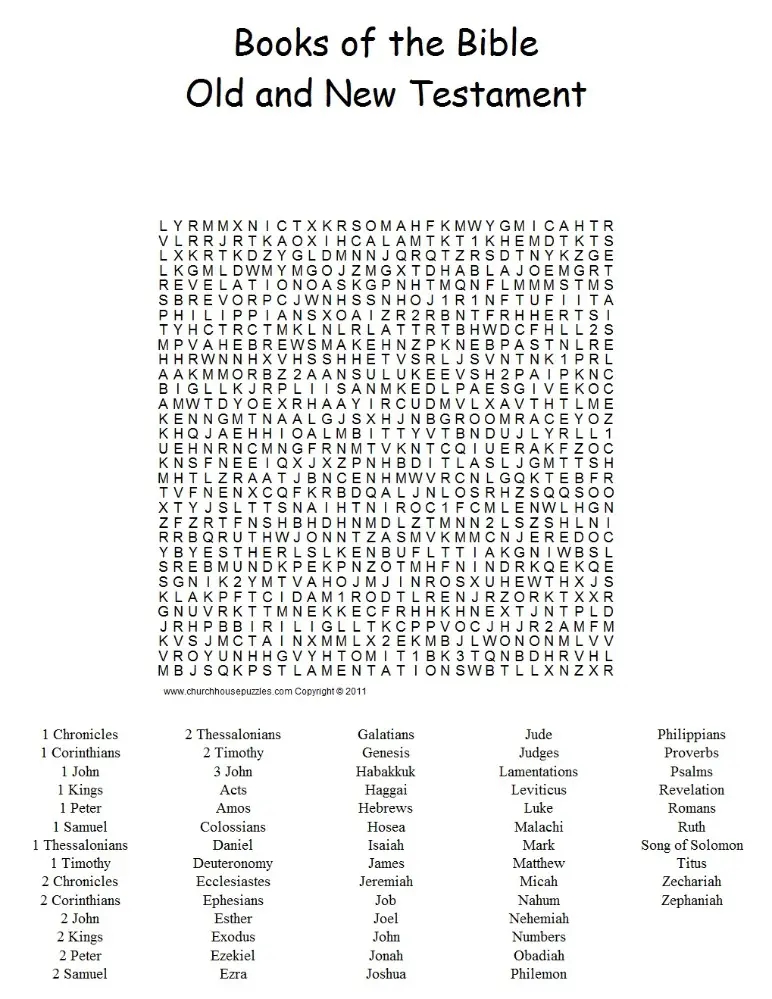 Printable Bible Word Search Puzzles Printable Blank World