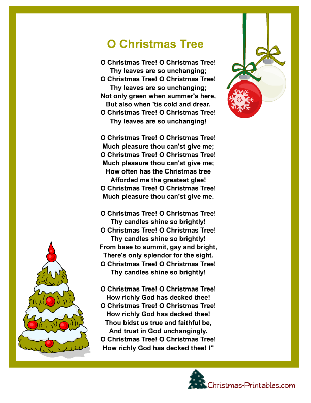 Printable Christmas Carols