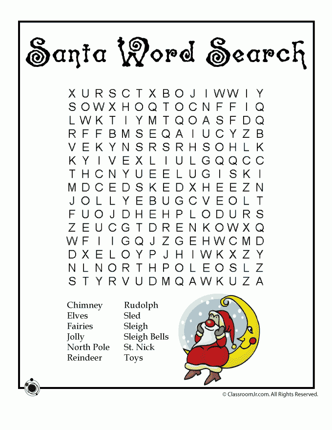 Printable Christmas Word Puzzles Woo Jr Kids Activities Children 