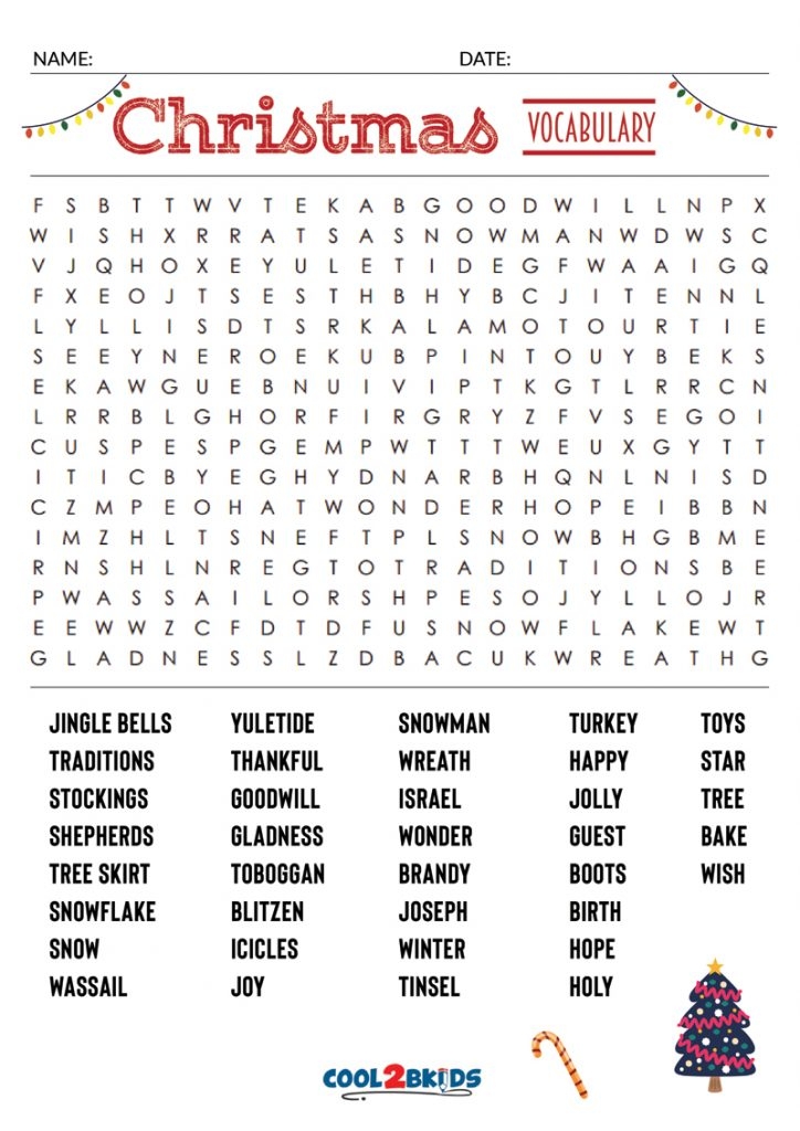 Printable Christmas Word Search Puzzles Dev onallcylinders