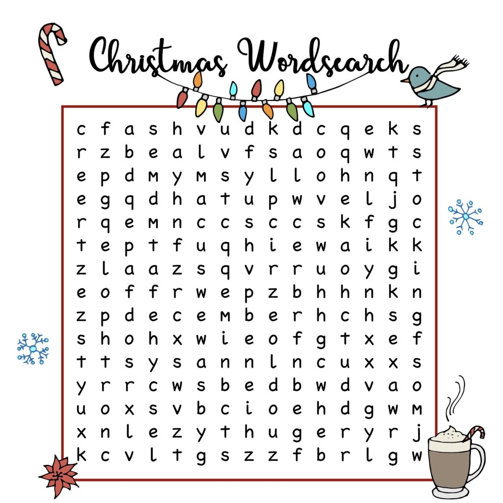 Printable Christmas Word Searches For Kids Word Search Maker