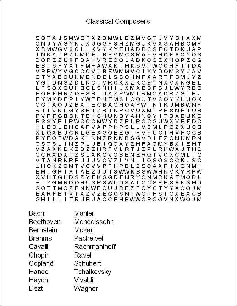 Printable Difficult Word Search