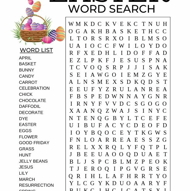 Printable Easter Word Searches For Kids