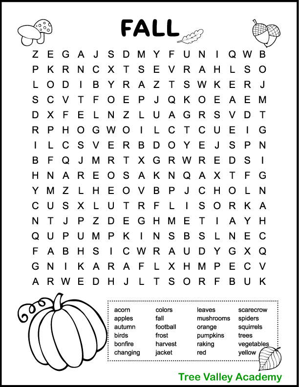 Printable Fall Word Searches Fall Words Word Puzzles For Kids Word Find Printable Fall Word Searches Fall Words Word Puzzles For Kids Word Find