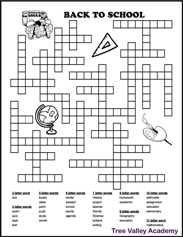 Printable Fill In Word Puzzles