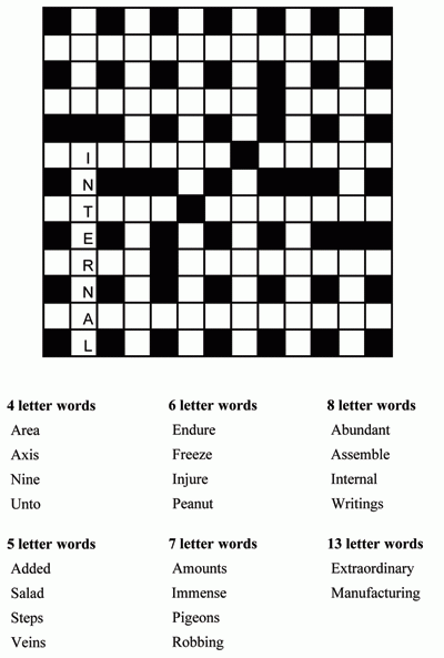 Printable Fill In Word Search Puzzles