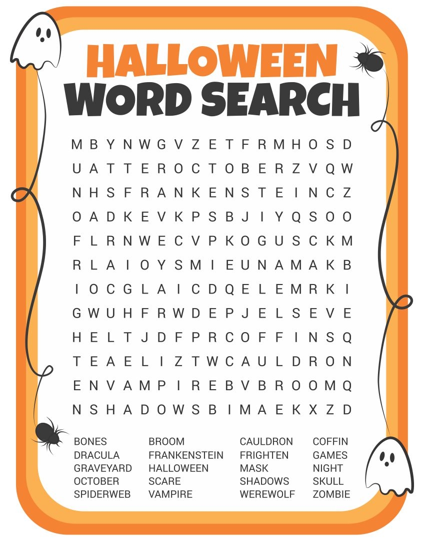 Printable Halloween Word Searches