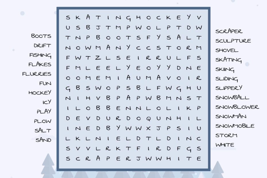 Printable Large Print Word Finds Printable JD