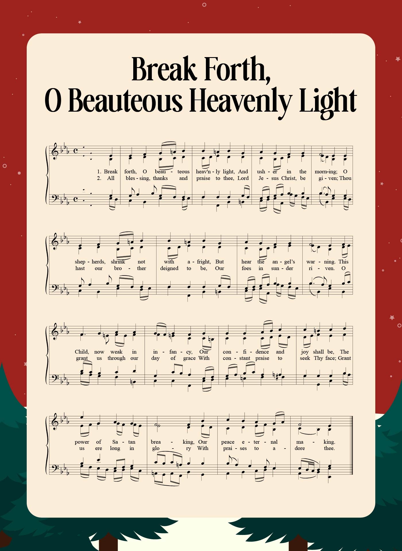 Printable Lyrics For Christmas Carols