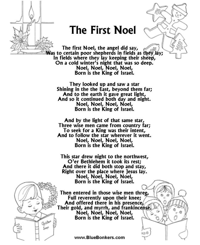 Printable Lyrics For Christmas Songs Handy Printable Materials