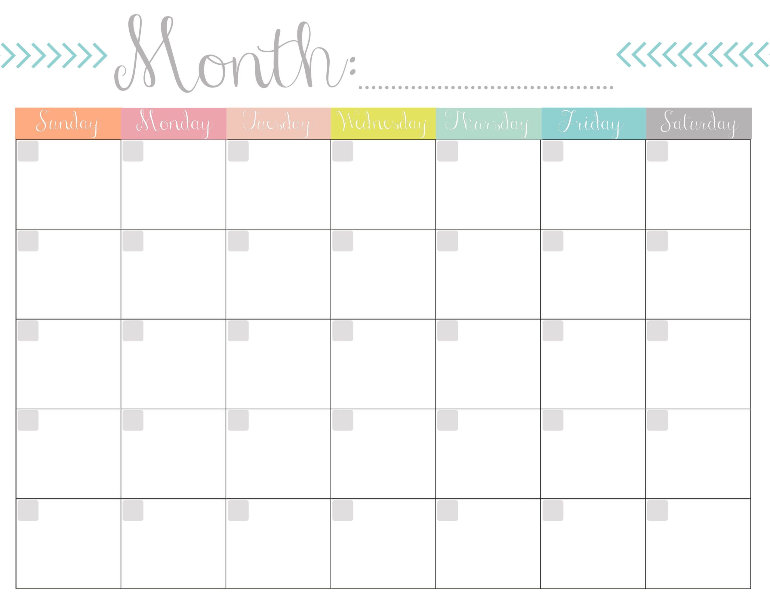 Printable Monthly Planner Printable Monthly Planner