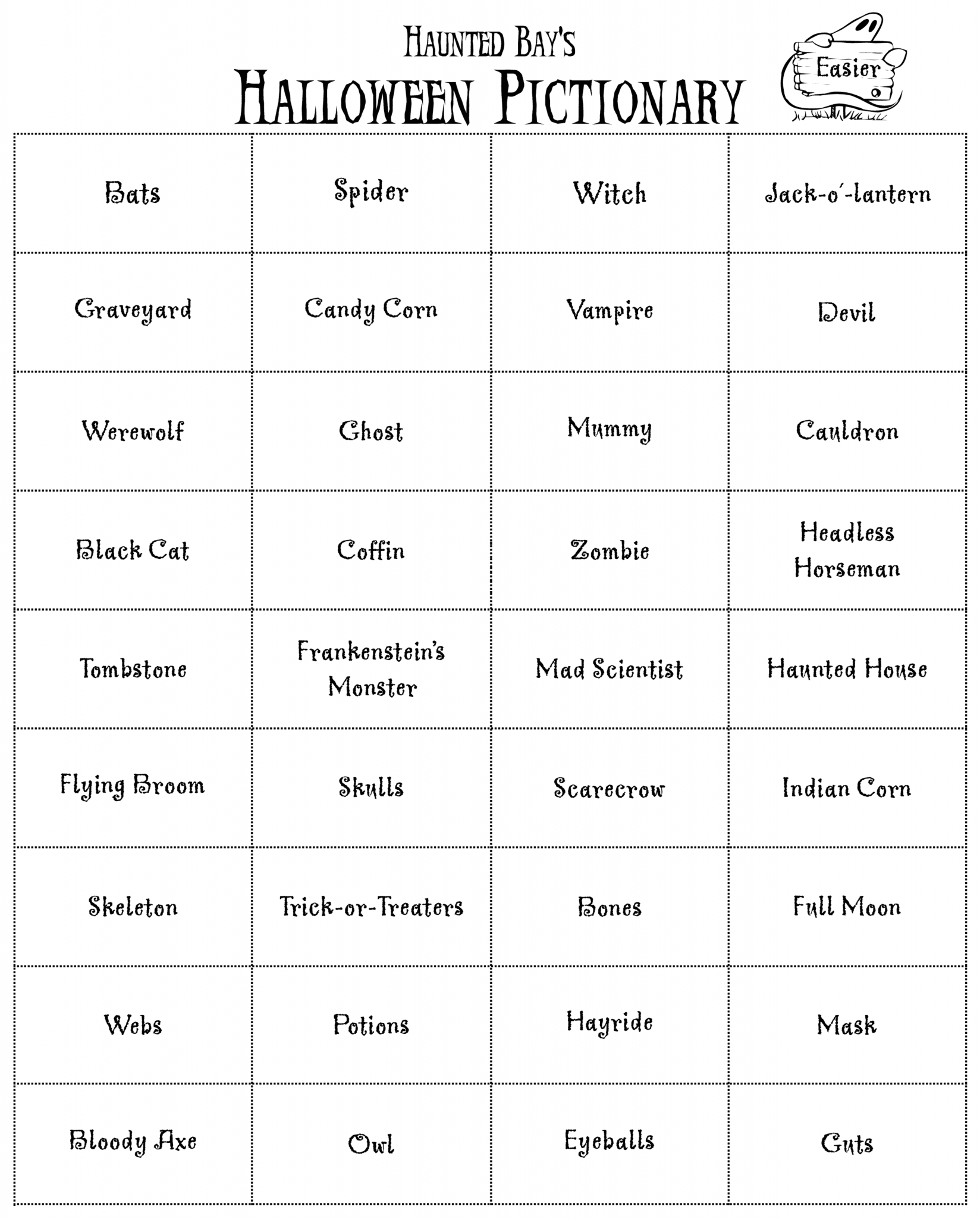 Printable Pictionary Words Printable Pictionary Words