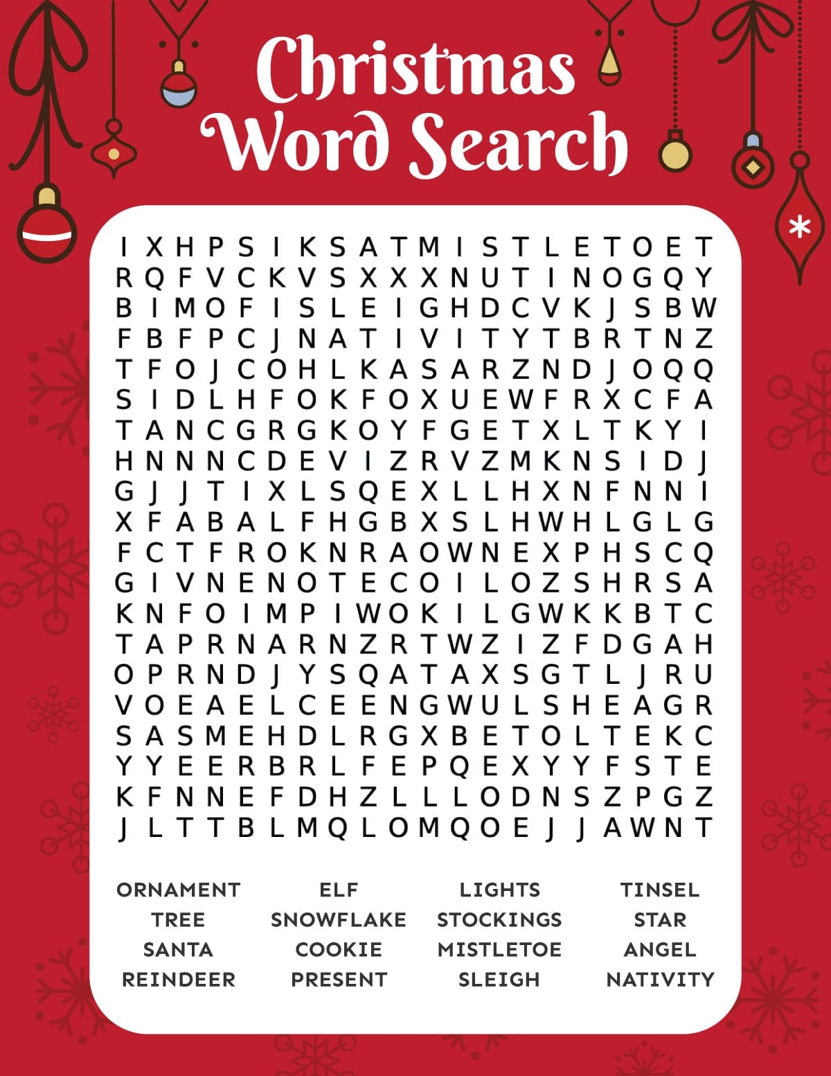 Printable Religious Christmas Word Search Word Search Maker
