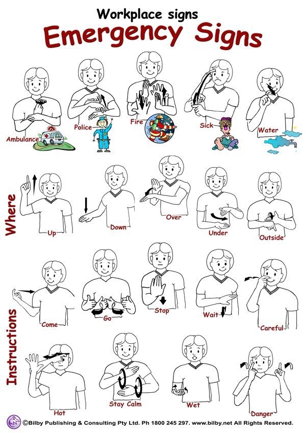 Printable Sign Language Words Printable Sign Language Words