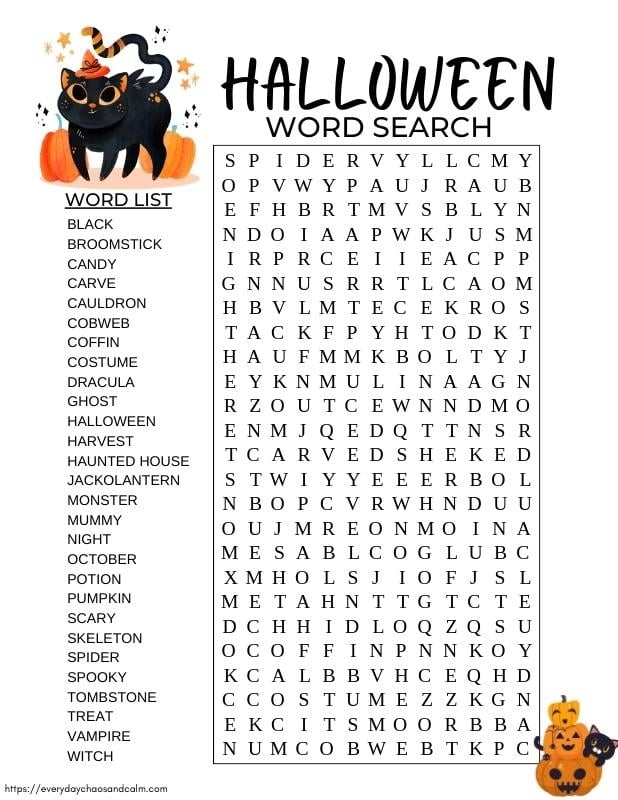 Printable Skeleton Halloween Printable Word Searches Vrogue co