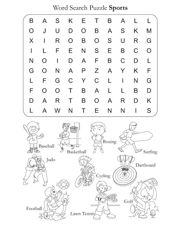 Printable Sports Word Search For Kids Activity Shelter Printable Sports Word Search For Kids Activity Shelter
