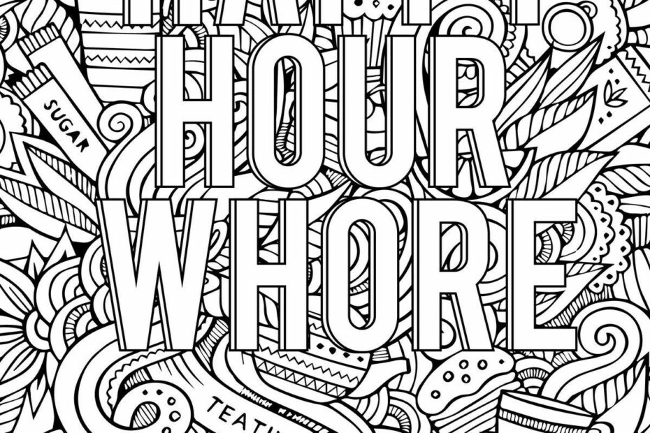 Printable Swear Profanity Curse Word Coloring Pages