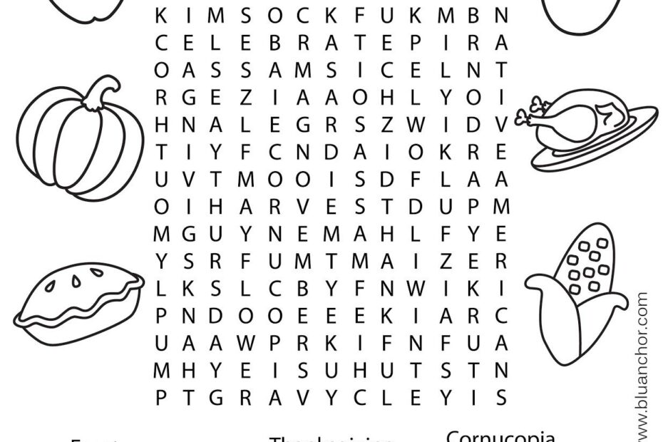 Printable Thanksgiving Word Search Puzzles Printable New Year Banners