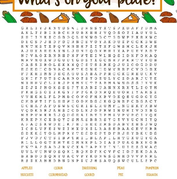 Printable Thanksgiving Word Searches Hard Word Search Maker