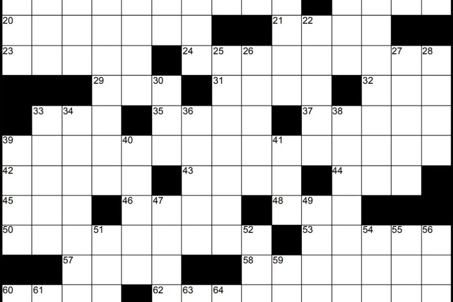 Printable Washington Post Crossword Daily Crossword Printable JD