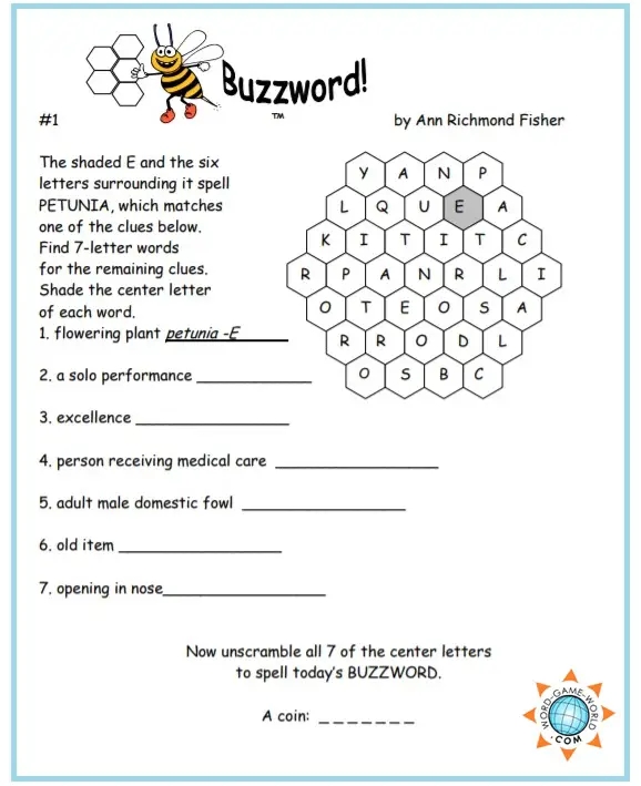Printable Word Games Printable Word Games