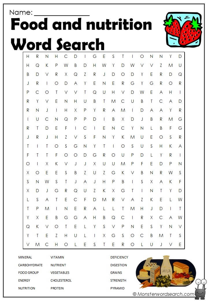 Printable Word Search About Food Word Search Maker