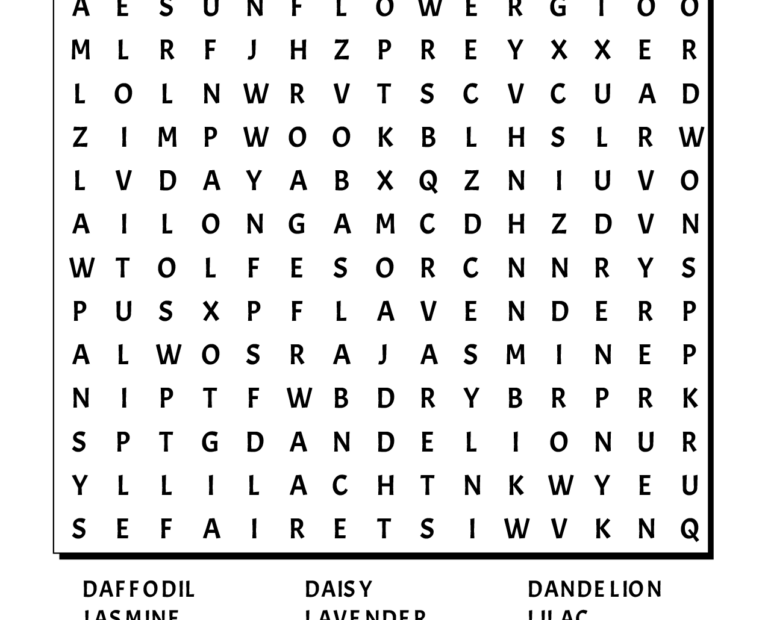 Printable Word Search World Of Printables