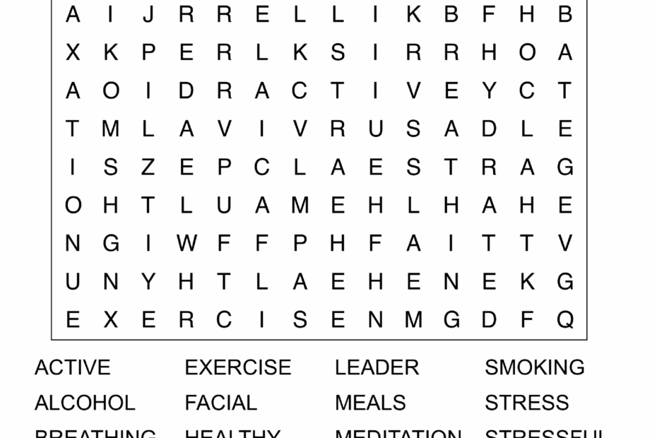 Printable Word Searches For Adults Large Print Word Search Printable