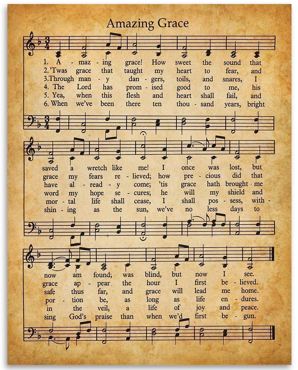 Printable Words To Amazing Grace Hymn