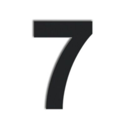 QTHomeDecor Floating Mount House Number Number 7 Color Black