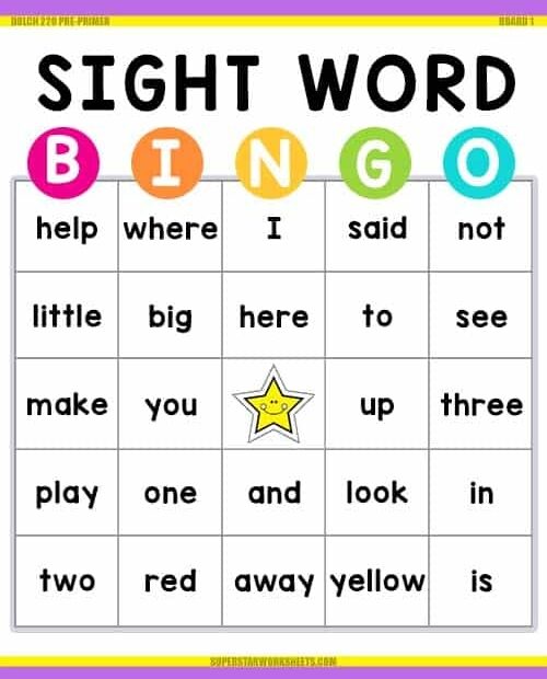 Sight Words Bingo Game Printable Store Online Hit skku edu