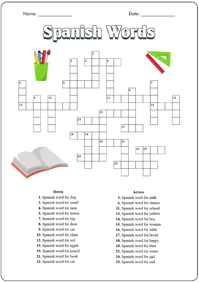 Spanish Word Search Puzzles Printable Template insidethehood