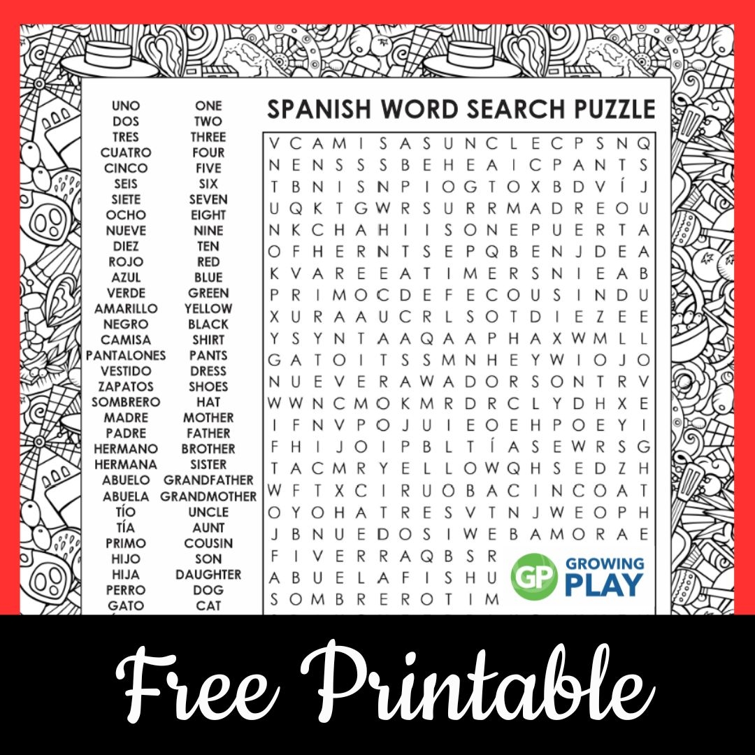 Spanish Word Searches Printable Pdf Word Search Maker