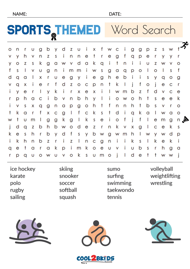 Sports Word Search Free Printable Word Search Maker