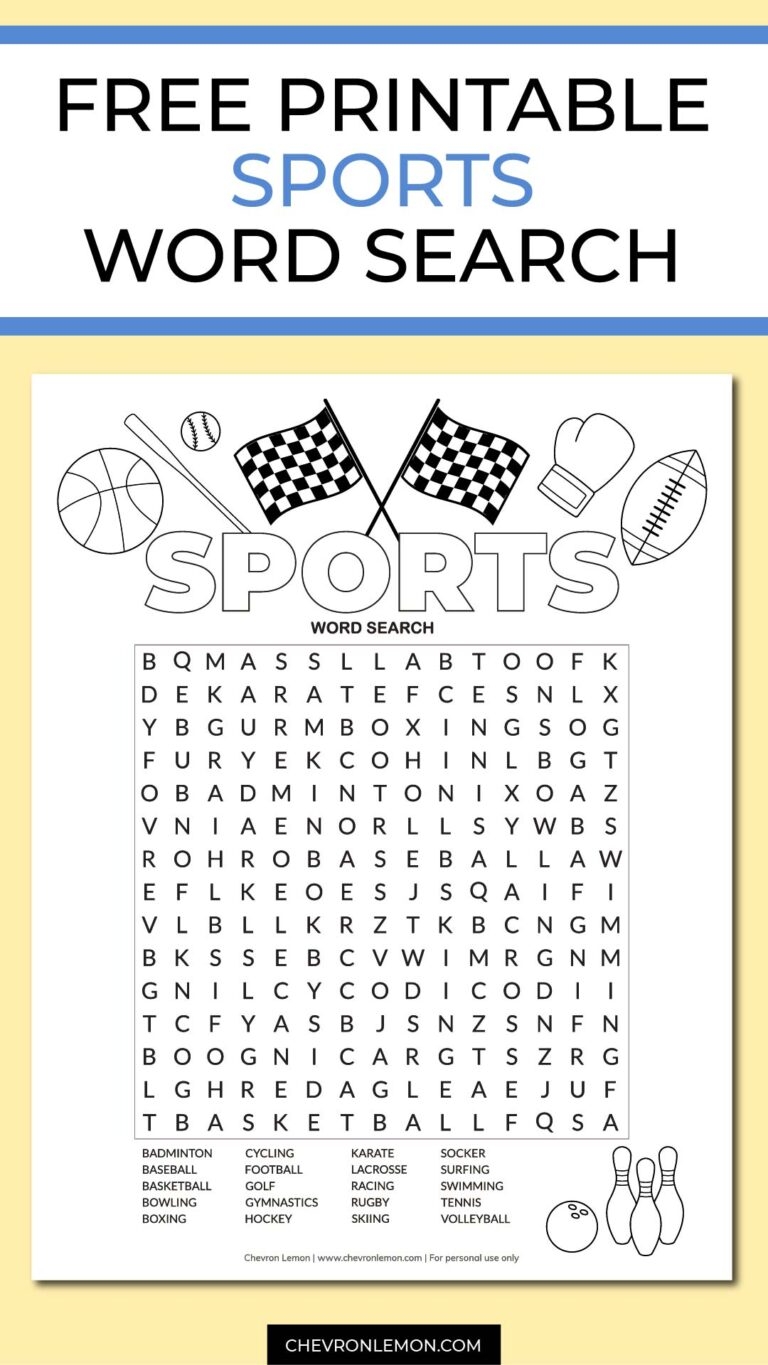 Sports Word Search Puzzles Printable Word Search Maker
