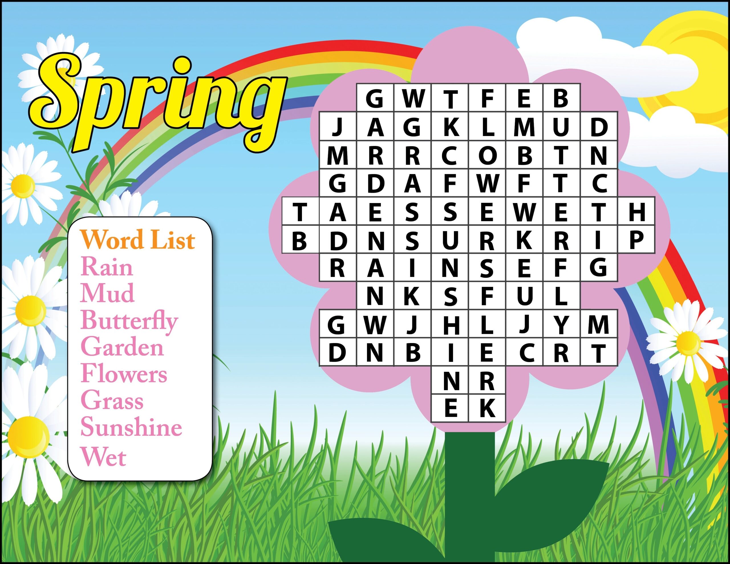 Spring Word Searches Printable