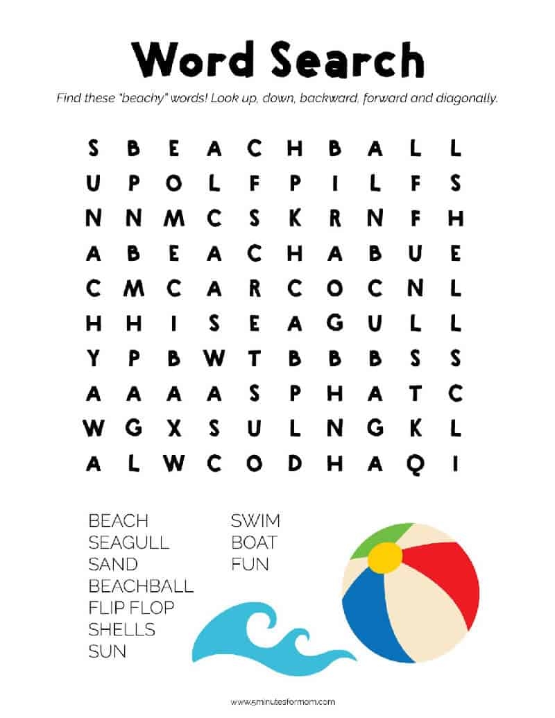 Summer Word Search Puzzles For Kids Summer Word Searc Vrogue co