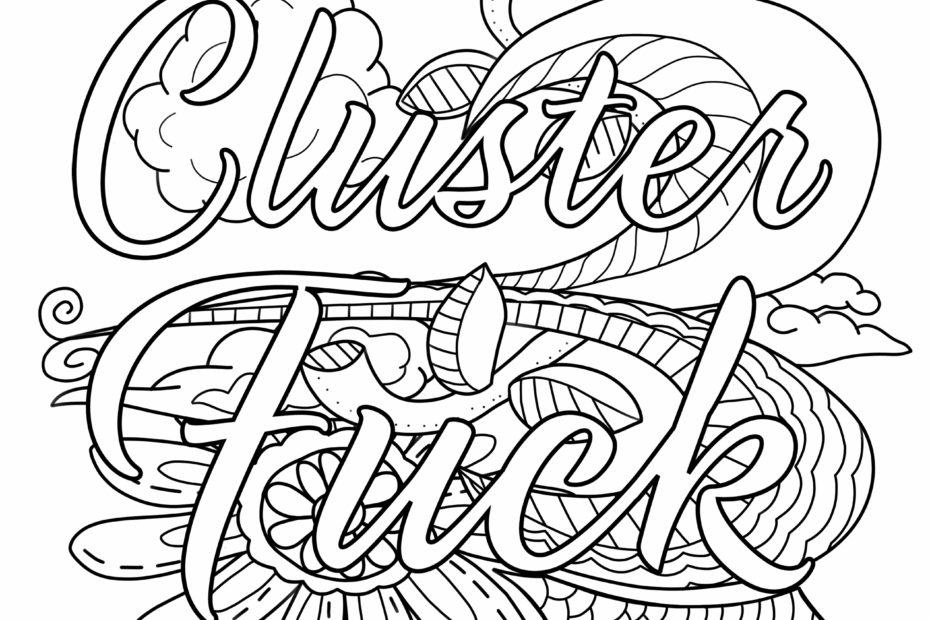 Swear Word Coloring Pages Printable Free Free Printable