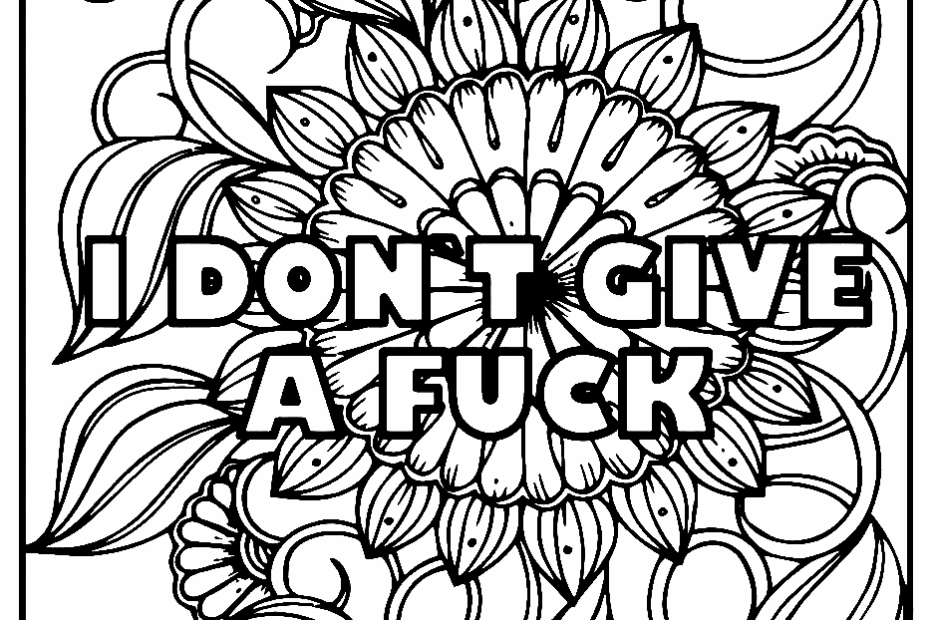 Swear Word For Adults Coloring Page Free Printable Coloring Pages