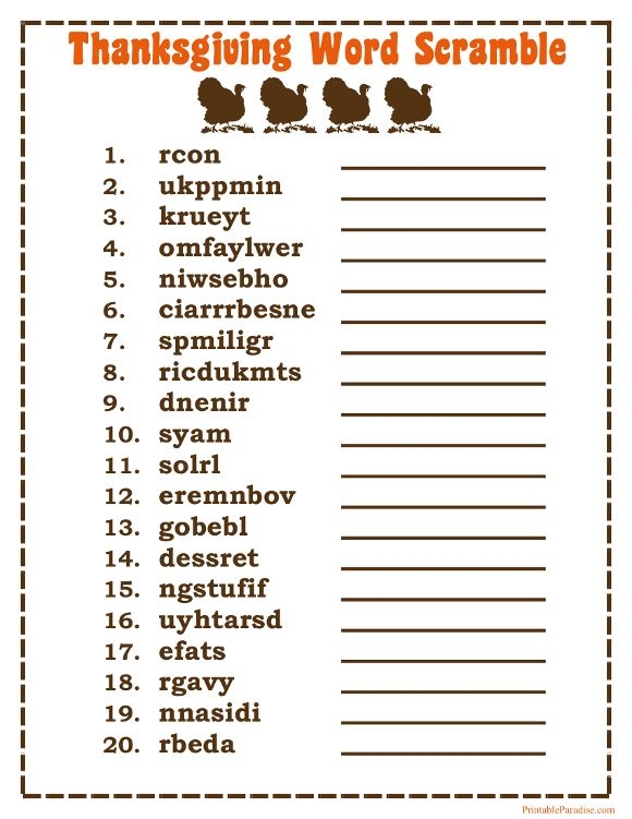 Thanksgiving Word Find Printable Printable Word Searches
