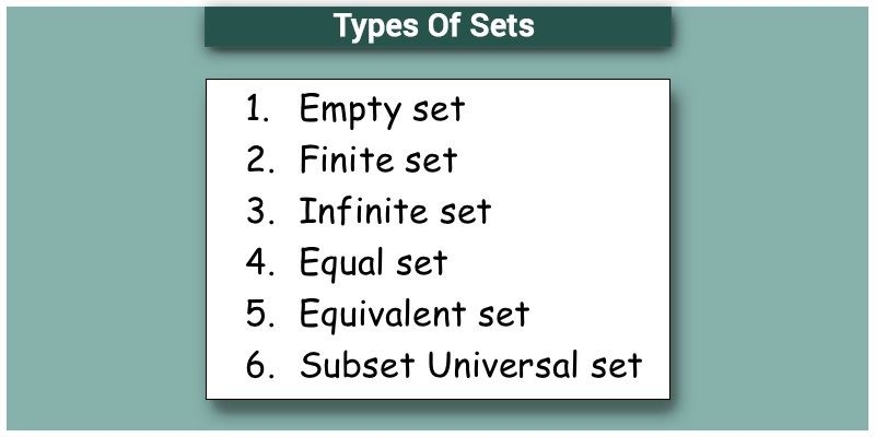 Types Of Sets Equivalent Singleton And Empty Set