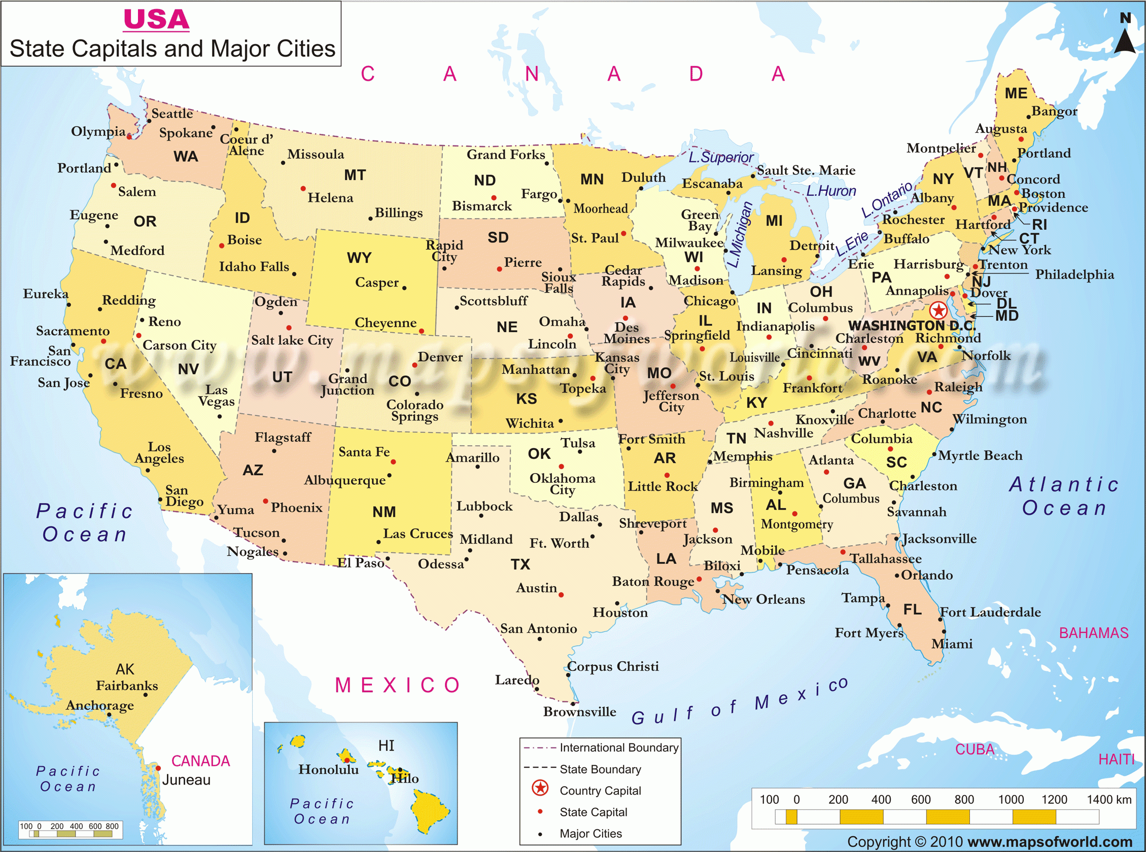 United States Map With Major Cities Printable United States Map With Major Cities Printable